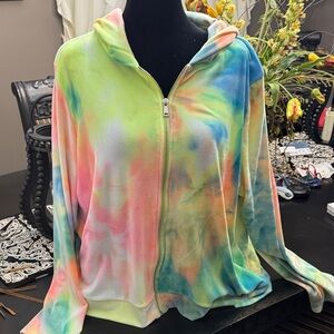 Tie-Dye Zip-Up Hoodie